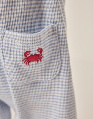 Organic Cotton Striped Crab Romper (0–24mths)