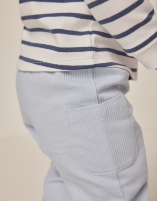 Organic Cotton Striped Rugby Shirt & Trousers Set (0–18mths)