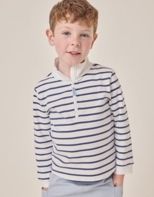 Organic Cotton Striped Rugby Shirt & Trousers Set (18mths–6yrs)