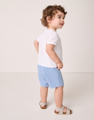 Organic Cotton Summer Vibes T-shirt & Piqué Shorts Set (0–18mths)