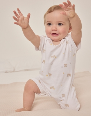Organic Cotton Sunny Kimbo Elephant Shortie (0–9mths)