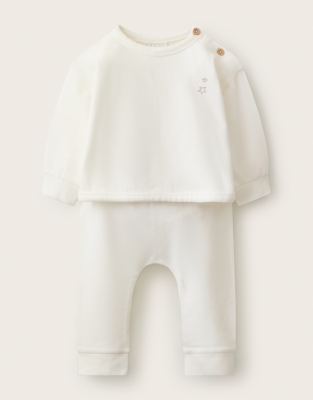 Organic Cotton Sweatshirt & Leggings Set (0–2yrs)