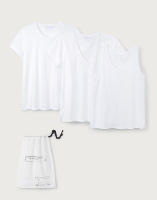 Organic Cotton TShirts Set of 3 Tops & Blouses The White Company US