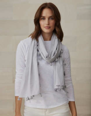 White company discount ladies scarves