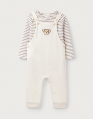 Organic Cotton Terry Little Monkey Top & Dungarees Set (0–18mths)