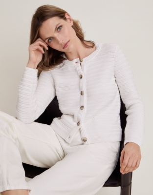Organic Cotton Textured Knitted Jacket