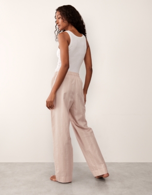 Organic Cotton Textured Stripe Pyjama Bottoms