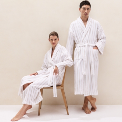 Organic Cotton Thin Stripe Robe