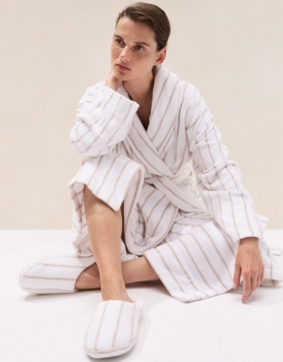 Organic Cotton Thin Stripe Slippers