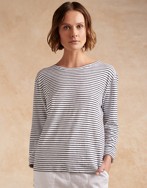 Organic Cotton Tie Back Top | Tops & T-Shirts | The White Company