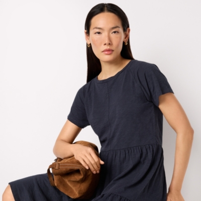 Organic Cotton Tiered Jersey Dress