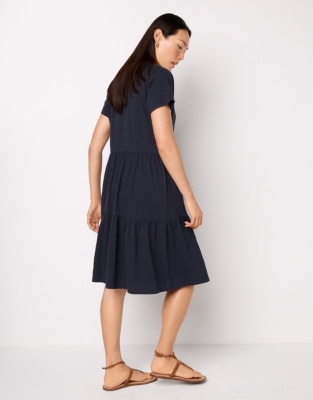 Organic Cotton Tiered Jersey Dress