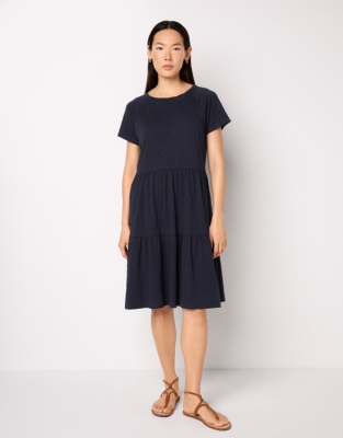 Organic Cotton Tiered Jersey Dress