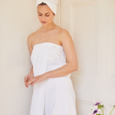 Organic Cotton Towel Wrap Towels The White Company UK