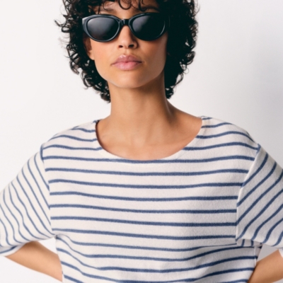 Organic Cotton Toweling Striped T-shirt