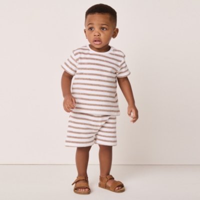 Organic Cotton Toweling T-Shirt & Shorts Set (0–18mths)