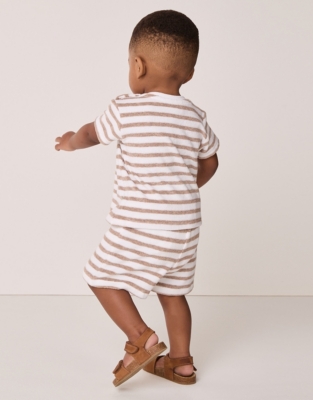 Organic Cotton Toweling T-Shirt & Shorts Set (0–18mths)