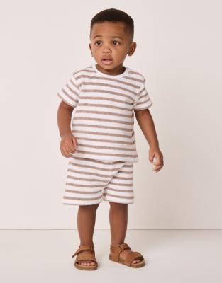 Organic Cotton Toweling T-Shirt & Shorts Set (0–18mths)