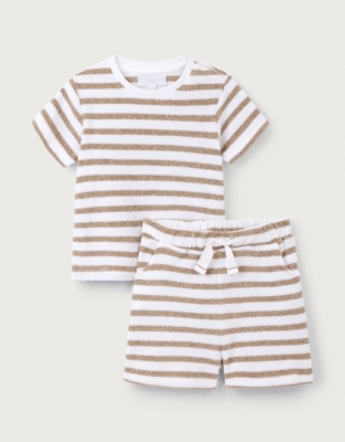 Organic Cotton Towelling T-Shirt & Shorts Set (0–18mths)