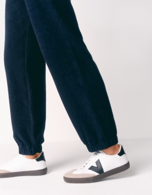 Organic Cotton Towelling Wide Leg Joggers