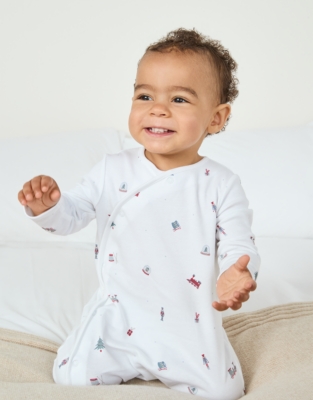Organic Cotton Toys Wrap Sleepsuit (0–24mths)