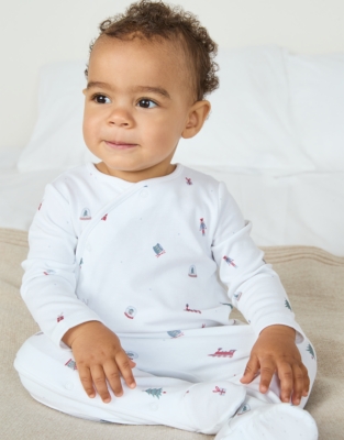 Organic Cotton Toys Wrap Sleepsuit (0–24mths)