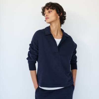 Organic Cotton Travel Collared Sweatshirt