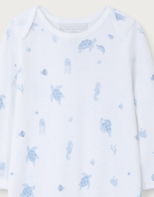 Organic Cotton Turtle Print Sleepsuit (0–24mths)