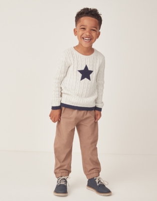 Organic Cotton Twill Joggers 18mths 6yrs Boys Clothing The White Company UK