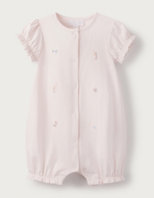 Organic Cotton Under The Sea Embroidered Shortie Sleepsuit (024mths
