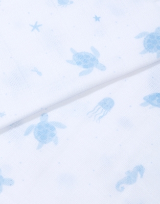 Organic Cotton Under The Sea Muslins – Set of 2