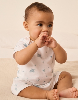 Organic Cotton Under The Sea Shortie (0–24mths)