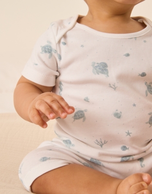 Organic Cotton Under The Sea Shortie (0–24mths)