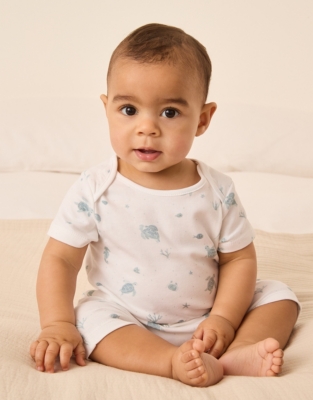Organic Cotton Under The Sea Shortie (0–9mths)