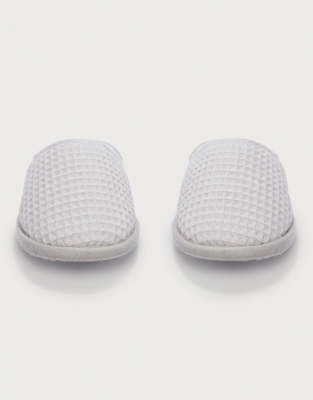 Organic Cotton Unisex Waffle Slippers