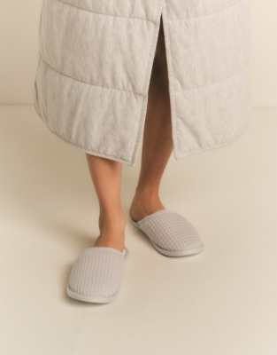 Organic Cotton Unisex Waffle Slippers