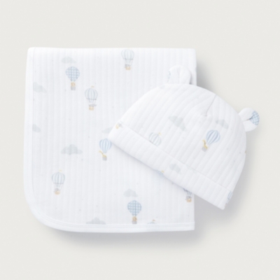 Organic Cotton Up In The Air Blanket & Hat Set (0–12mths)