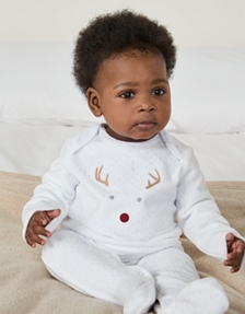 Organic Cotton Velour Jingles Sleepsuit (0–24mths)
