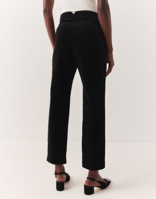 Organic Cotton Velvet Slim Leg Trousers