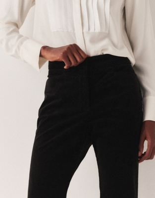 Organic Cotton Velvet Slim Leg Trousers