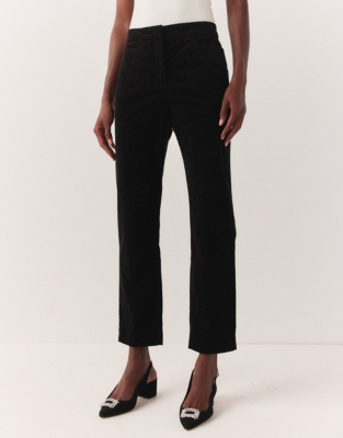 Organic Cotton Velvet Slim Leg Trousers