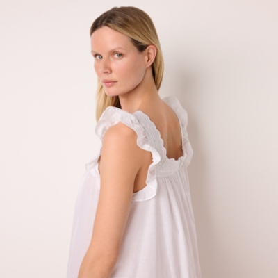 Organic Cotton Vintage Boho Embroidered Nightie