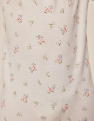 Organic Cotton Vintage Rose Sleepsuit (0–24mths)