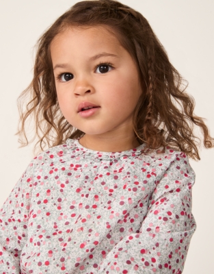 Organic Cotton Winter Berry Blouse & Cord Trousers Set (0–4yrs)