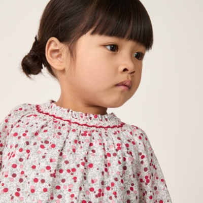 Organic Cotton Winter Berry Smocked Dress (0–4yrs)