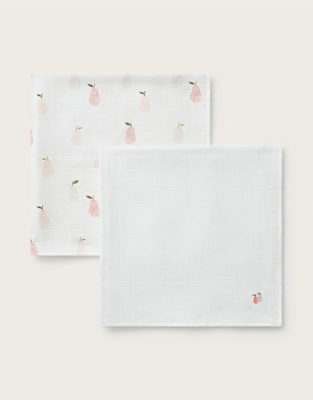 Organic Cotton Winter Pear Muslins – Set of 2
