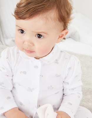 Organic Cotton Woodland-Print Collared Sleepsuit | Baby & Children's ...