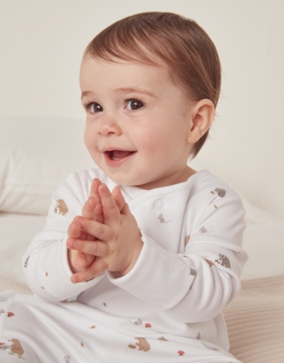 Organic Cotton Woodland Wrap Sleepsuit (0–24mths)