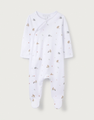 Organic Cotton Woodland Wrap Sleepsuit (0–24mths)