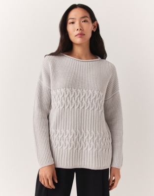 Organic Cotton Wool Multi Stitch Sweater